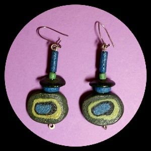 ARTISAN CLAY BEAD EARRINGS